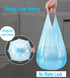 4 Gallon Bathroom Trash Bags, 100 Counts, 5 Rolls, Small Handles, Colorful Portable Rubbish Bags