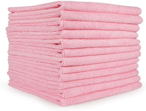 Arkwright Microfiber Cleaning Cloths - Pack of 12, 320 GSM Super Absorbent, Lint & Streak-Free for Car, Glass, Window