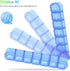 Extra Large Pill Organizer 2 Pack, XL Pill Box 7 Day Weekly Pill Case with Large Capacity, BPA Free (Blue+Green)