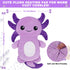 Microwavable Heating Pads for Cramps, Cute Stuffed Animals Moist Heat Pad for Menstrual Relief (Purple Axolotl)