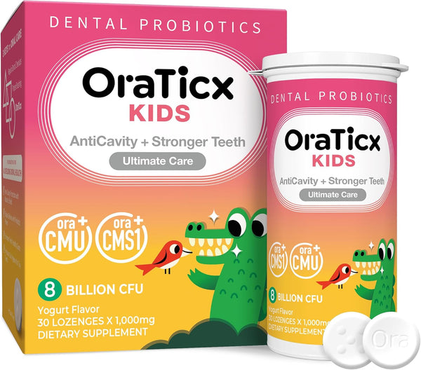 Kids Dental Probiotics, 8 Billion CFU for Oral Health, Sugar Free Yogurt Flavor