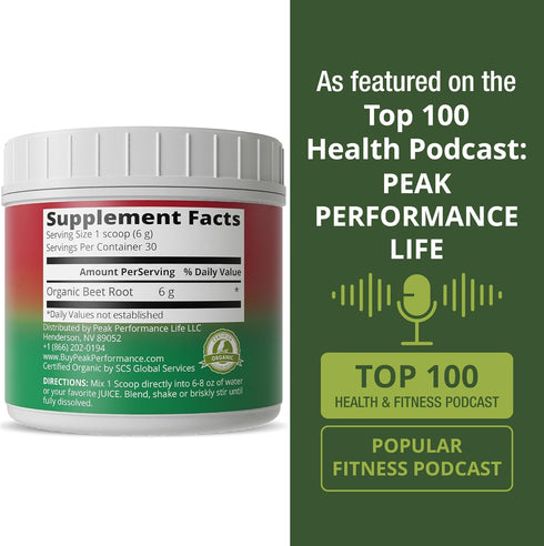Organic Beet Root Powder - Ultra High Purity Super Food Beets Juice Powder, 100% Pure Nitric Oxide Boosting