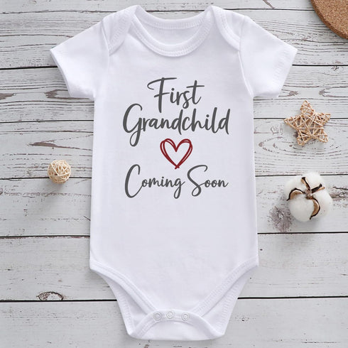 WFHCKT first grandchild coming soon baby pregnancy announcement for grandparents infant Clothes