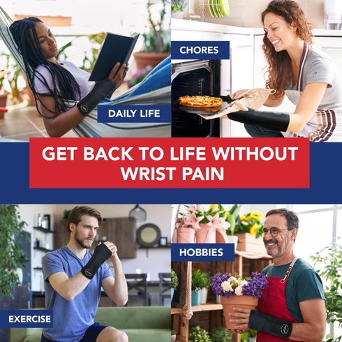 Dr. Arthritis Day & Night Support Carpal Tunnel Wrist Brace, Adjustable Hand Splint with Cushion Padding for Pain