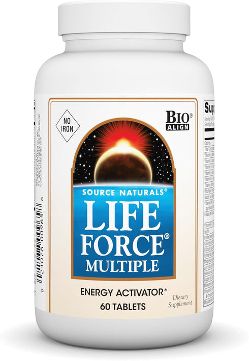 Source Naturals Life Force Multiple Daily Multivitamin, Iron Free, 60 Tablets - High Potency Vitamins & Nutrients