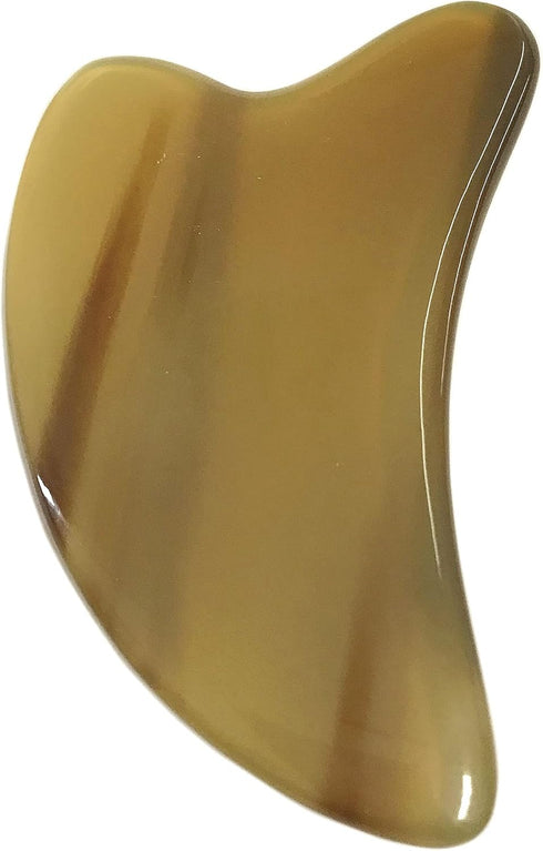 Natural African Buffalo Horns Scraping Board, Hand-Made for Face, Eye and Body Massage Detoxification