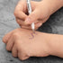 10pcs Tattoo Marker Pen, Waterproof Disposable Microblading Marker with Paper Ruler, 0.5mm Head, Blue
