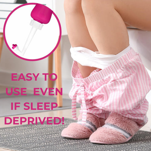Ninja Mama Peri Bottle for Postpartum Care. Post Partum Essentials for Pain Relief, Tears & Hemorrhoids After Birth. Large Portable Perineal Bottle with Angled Spout - Labor & Delivery Hospital Bag.