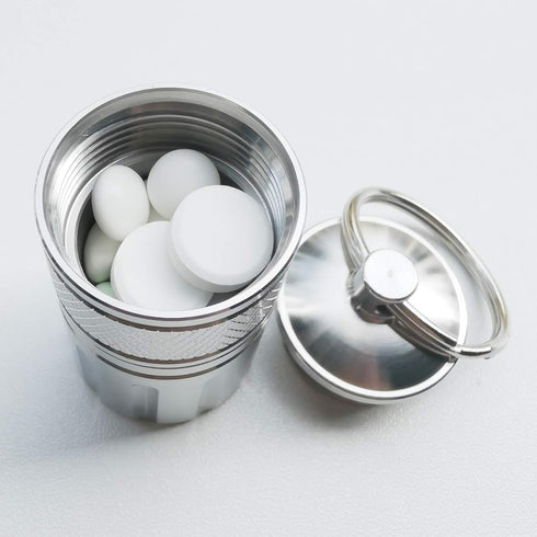 Pill Crusher & Cases, Stainless Steel Medicine to Fine Powder, Waterproof Vitamin Crusher