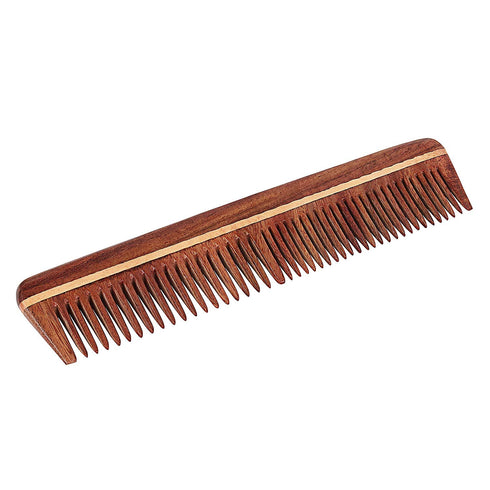 SVATV Handcrafted Rosewood Comb for Thick, Curly & Wavy Hair, Eco-friendly Wide Tooth Grooming Comb