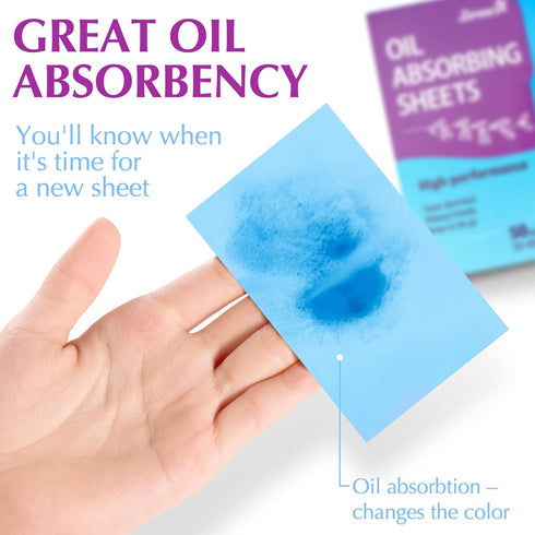 3 Pack Premium Oil Absorbing Sheets for Face - 150 Sheets Makeup Friendly Blotting Papers for Oily Skin