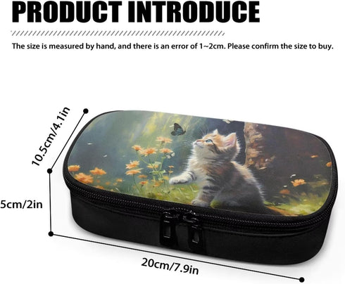 Cute Cat Butterfly Diabetic Supplies Carrying Bag for Glucose Meter, Insulin Pens, Test Strips, Syringe Medication