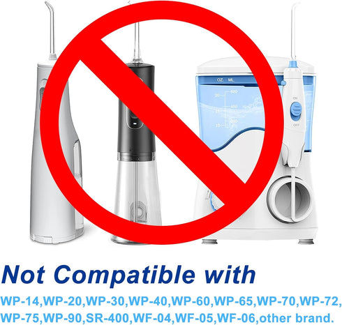 Flosser Replacement Tips for Waterpik, Plaque Seeker Tips Compatible with Oral Irrigators, 6-Pack