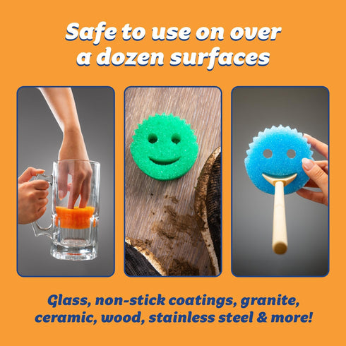 Scrub Daddy Special Edition Spring - Scratch-Free Kitchen Sponge, BPA Free, Polymer Foam, Stain & Odor Resistant (3ct)