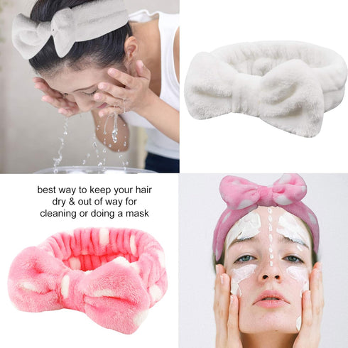 WHAVEL 6 Pack Makeup Headband, Spa Headband, Face Wash Headbands, Hair Band, Skincare Headbands, Shower Wraps