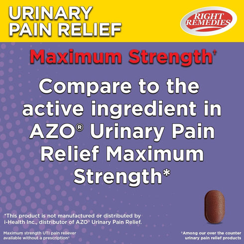 Urinary Pain Relief Phenazopyridine HCl 99.5mg Tablets, Maximum Strength OTC for Fast Relief of UTI Pain, 72 count