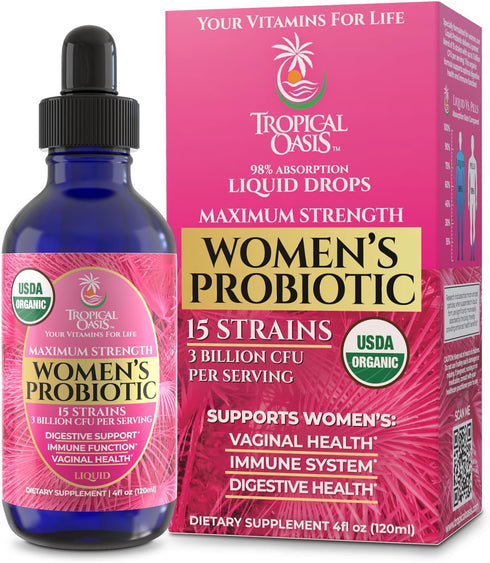 USDA Organic Liquid Probiotic for Women | PH Balance, UT, & Feminine