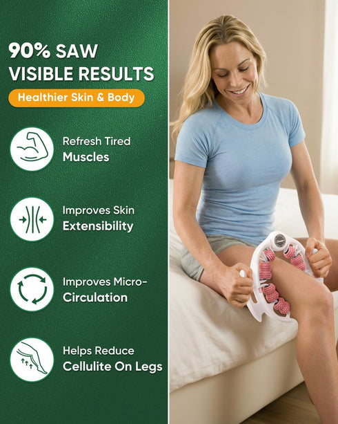 ONUEMP Cellulite Massager Roller, Cellulite Remover Muscle Roller, Fascia Massage Tool for Thigh, Leg, Waist