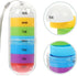 HOOWIFFY 7-Day Portable Medicine Organizer Pill Box Multi-Compartment Weekly Pill Case for Daily Use Travel-Friendly