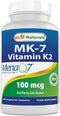 Best Naturals MK-7 Vitamin K2 100 mcg, 120 Vcaps