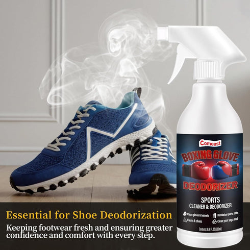 Boxing Glove Deodorizer Cleaner Spray, Natural Plant Based Sports Deodorizer, 16.91Fl Oz for Gym Equipment