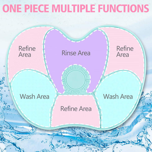 Silicon Makeup Brush Cleaning Mat, Portable Cosmetic Brush Cleaner Pad with Suction Cup (green)