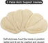 Dr. Foot's Arch Support Shoe Insoles - Gel Inserts for Flat Feet, 3 Pairs, Beige
