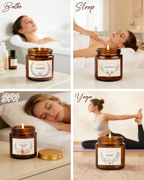 Set 10 Pack, Scented Candles for Women Gifts, Soy Wax Candle Long Lasting Aromatherapy Candles for Home, Birthday