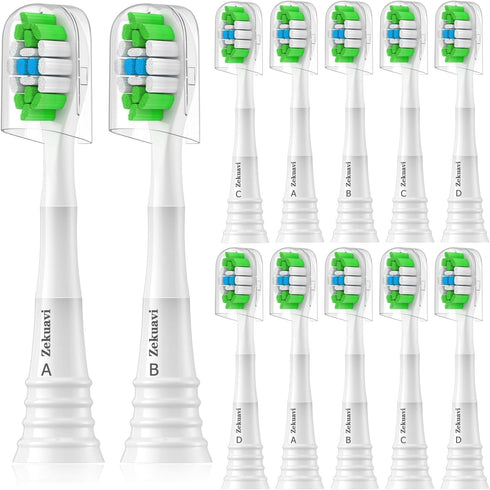 Replacement Heads, 12 Pack (White) - 12 Count (Pack of 1)