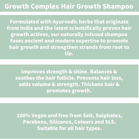 Nature Spell Hair Shampoo for Growth, Infused with Ayurvedic Herbs, Vegan & Sulphate-Free, 10.14 Fl Oz