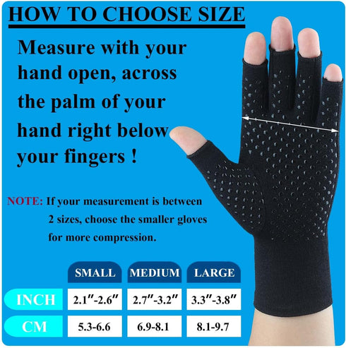 Tianhengyi 2 (Grey1+Grey1, Pairs Arthritis Gloves for Pain Relief, Compression Gloves for Arthritis, Carpal Tunnel