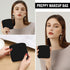Nylon Mini Makeup Bag for Purse, Preppy Small Black Zipper Pouch, Waterproof Travel Coin Pouch for Women (Black)