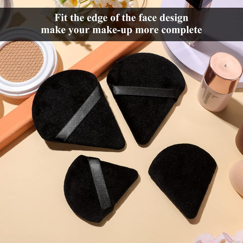 Maitys 12 Pieces Powder Puff Triangle Face Makeup Cosmetic for Loose Powder, Washable Reusable Foundation Sponge