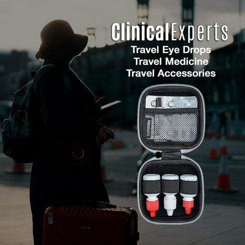 Multi-Functional Eye Drops, Medicine & Travel Accessories Organizer - Hardshell EVA Compact Carry Case for Daily Pills