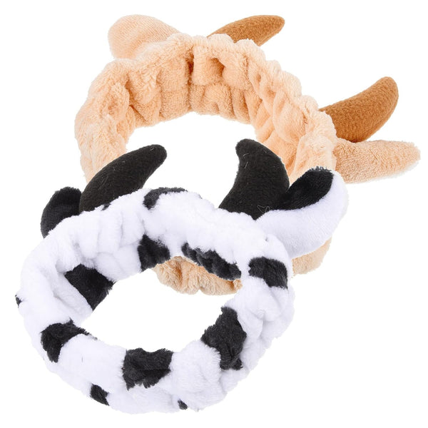NOLITOY 2 pcs Animals Ears Headbands, Cute Makeup Hair Band Skincare Headbands for Women Girls