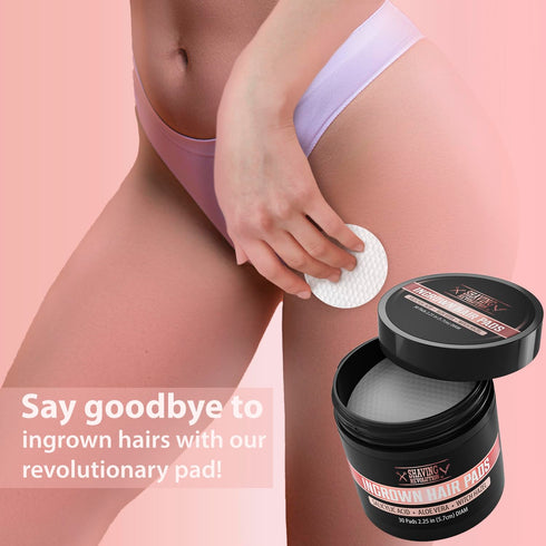 Viking Revolution Ingrown Hair Pads, AHA Treatment for Bikini Area Exfoliator with Aloe Vera and Witch Hazel