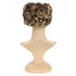SWACC Short Messy Curly Dish Hair Bun Extension with Easy Stretch Combs Clip in Ponytail Hairpieces (Dark Blond Brown