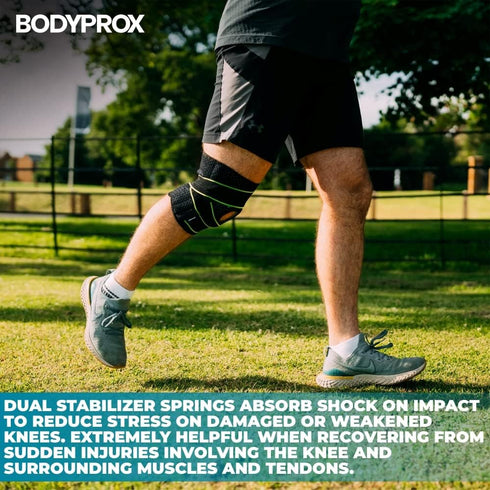 Bodyprox Knee Brace with Side Stabilizers and Patella Gel Pads for Support