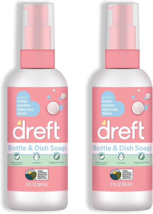 Dreft Bottle & Dish Soap, 3oz, Pack of 2