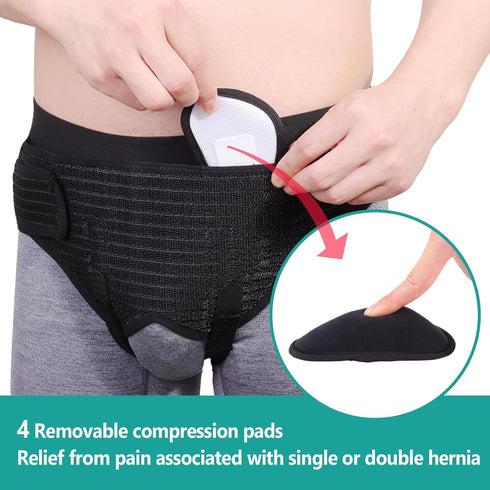 Lefeke Hernia Belts for Men Inguinal - Hernia Support Brace for Groin Pain Relief, Hernia Truss for Bilateral Hernia,