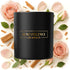 Rose & Sandalwood Scented Candle by Benevolence LA | 8oz Soy Candle, Black Home Fragrance | Gifts for Women and Men