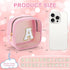 Mini Makeup Bag, Clear Toiletry Case, Portable Make Up Organizer, Small Cosmetic Bag for Purse, Best Friend Gifts, Pink