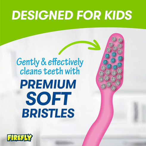 Pack, 3+, 3 Firefly Barbie Toothbrush Value Soft Bristle Toothbrush for Kids Ct