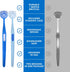 Soft Bristle Tongue Brush for Adults (2 Pack), Ergonomic Handle & Protective Cap, Improve Oral Hygiene & Reduce Bad