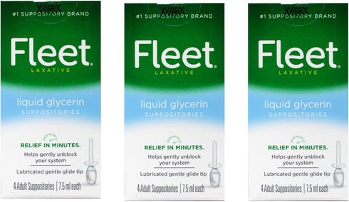 Marble Medical Fleet Liquid Glycerin Suppositories, 4 Each (Pack of 3)