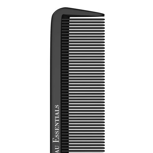 Professional 8.8 Inch Tail Comb - Black Carbon Fiber & Stainless Steel Pintail - Lightweight, Anti Static, Heat