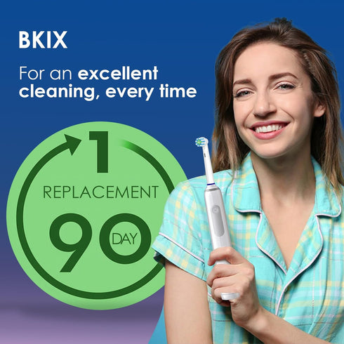 BKIX Replacement Toothbrush Heads for Oral B, Cross Sensitive Electric Brush Head Refills, Medium Softness