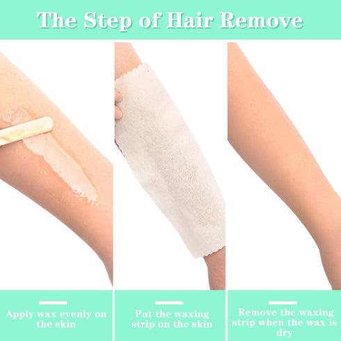 Maitys 100 Pieces Body and Facial Muslin Strips for Hair Removal, Natural Muslin Epilating Strips, 2.8 x 7.9 Inches