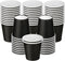 50 Count 3 oz Black Paper Cups, Disposable Bathroom Cups for Mouthwash, Espresso, Party, Picnic, Travel, and Snack