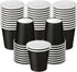 50 Count 3 oz Black Paper Cups, Disposable Bathroom Cups for Mouthwash, Espresso, Party, Picnic, Travel, and Snack